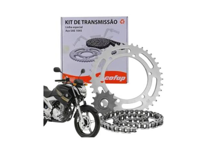 Kit relação e coroa de transmissão para motocicletas em Carapicuíba - Peças WA Motos